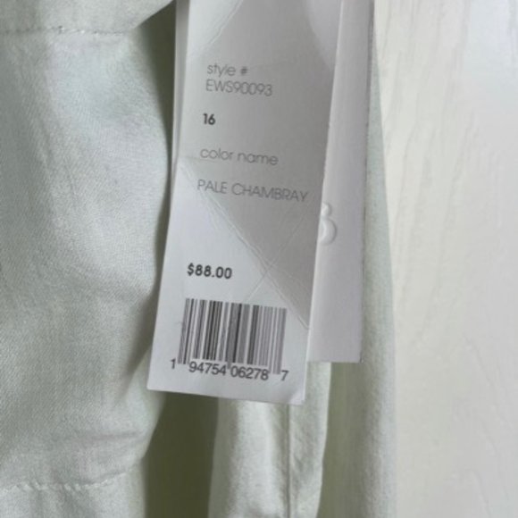 ADY P Pale Chambray  White Wide Leg Pants 16 - Picture 11 of 13